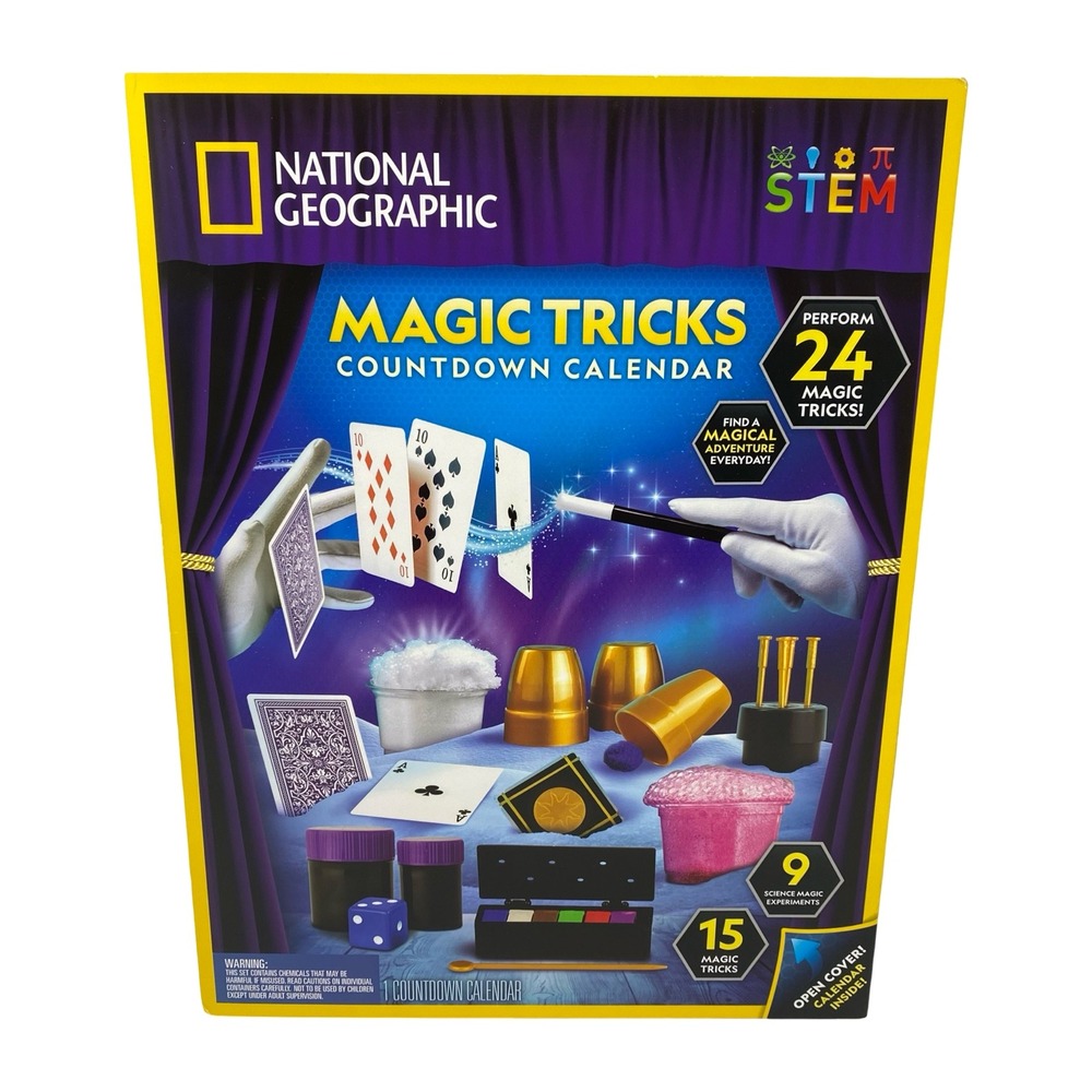 National Geographic Magic Tricks Countdown Calendar STEM‎ Advent Kit 24 Days